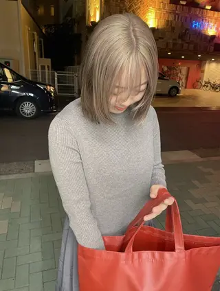 ミディアム ボブカットモデル/パ ーマ/harunaのヘアスタイル