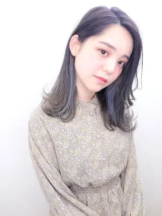 セミロング カラー メンズヘア特化 崎田 成人のヘアスタイル
