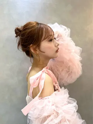 ミディアム ヘアアレンジ このか🕊️ベージュ /グレージュ/カットのヘアスタイル