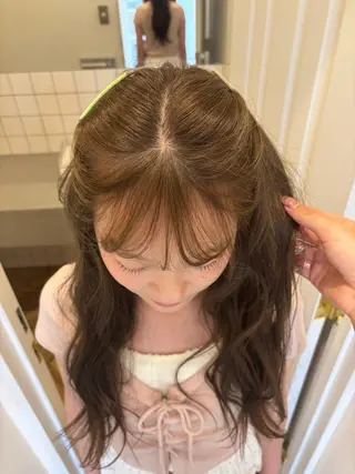 ロング runa/パーマ /ワンカラーモデルのヘアスタイル