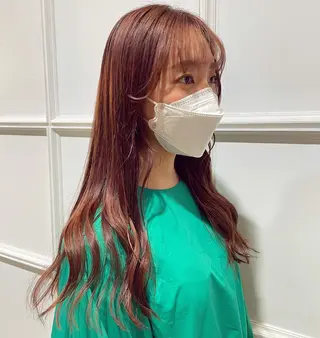 ロング カラー ヘアアレンジ 髪質改善カラー&TR 縮毛矯正/弱酸性矯正のヘアスタイル