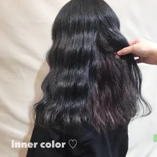 ロング カラー ヘアアレンジ ブリーチなしカラー ダブルカラーエクステのヘアスタイル