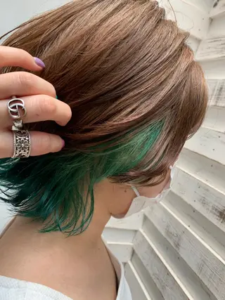 セミロング カラー ヘアアレンジ 指名支持率NO.1 スタイリストのヘアスタイル