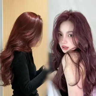 ロング カラー 💖大人韓国ヘア💖 韓国艶カラー【銀座】のヘアスタイル