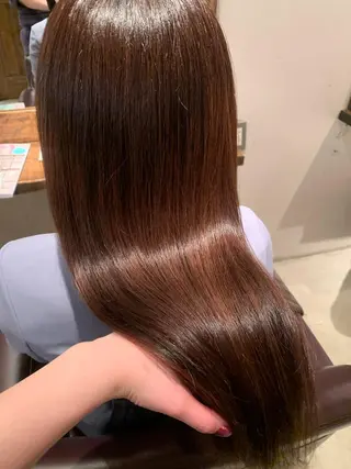 ロング カラー 透明感/オリーブ/ グレージュ/YUKAのヘアスタイル