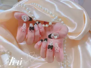 ネイル ネイルサロンAiri 長さ出し·シンプルのネイルデザイン