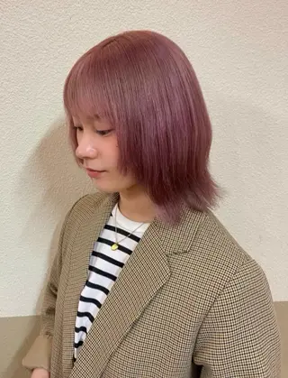 ミディアム カラー 透明感カラー/ 小顔カット/ミヅキのヘアスタイル