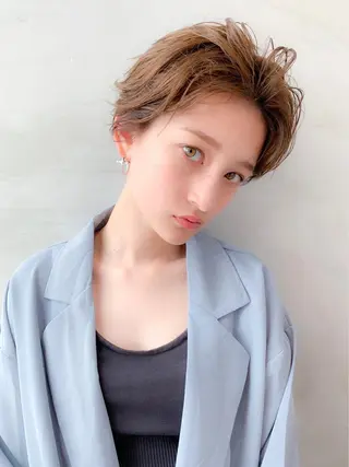 ショート カラー 🉐レイヤー/塩見 弘樹🉐渋谷のヘアスタイル