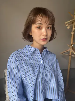 ショート カラー MINX The pass所属・透明感ケアカラー/ レイヤー/ryokaのヘアスタイル