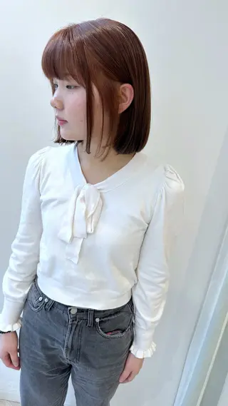 ショート カラー ベージュ/レイヤー カット🤍Rieのヘアスタイル