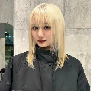ミディアム カラー 🥀YUIHA🥀 テザインカラー♥のヘアスタイル