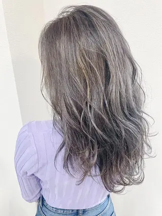 セミロング カラー ケアブリーチ /髪質 改善/古橋圭史郎のヘアスタイル