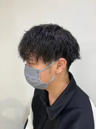 パーマ メンズ メンズパーマ/ スパイキー/フェードのヘアスタイル