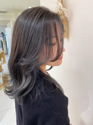 セミロング カラー パーマ ヘアアレンジ マツエク・マツパ 💎耳ツボジュエリー ×銀座美容室💎のヘアスタイル