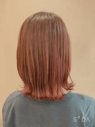 ミディアム 店長ハイトーンカラー 柞山史奈のヘアスタイル