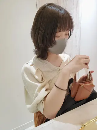 ミディアム カラー レイヤーカット/ ウルフカット/大橋 のヘアスタイル