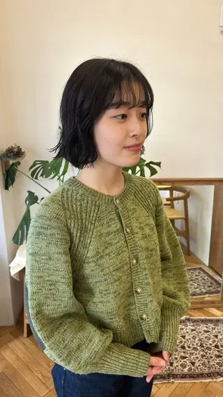 ショート パーマ 西山 紗耶香🪽 透明感カラー/ボブのヘアスタイル