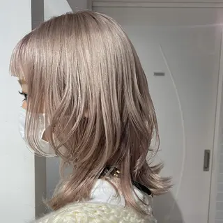 ミディアム miyu ハイトーン/レイヤーのヘアスタイル