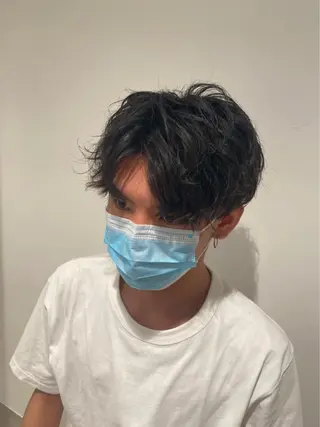 ショート カラー パーマ ヘアアレンジ メンズ パーソナルカラー合わ せたカラー🤍なつみのヘアスタイル