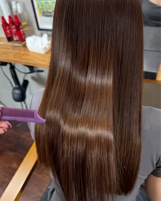 ロング 小島 咲音/艶カラー /酸性ストレートのヘアスタイル