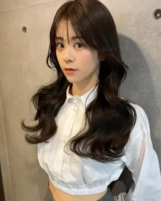 ロング カラー レイヤーカット /透明感/千葉怜寿のヘアスタイル