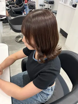 ミディアム カラー みう/仙台/暖色/ 艶髪/顔周りカット/のヘアスタイル