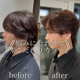 カラー パーマ メンズ 【メンズ特化✨】 縮毛矯正/千原涼麻のヘアスタイル