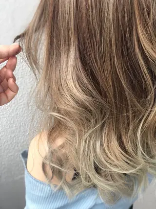 ミディアム カラー ブリーチ/髪質改善 NYNY大久保のヘアスタイル