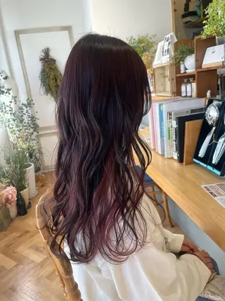 ロング カラー パーマ ヘアアレンジ メンズ キッズ ネイル マツエク・マツパ アイブロウ merc. 🩵妹尾杏菜のヘアスタイル