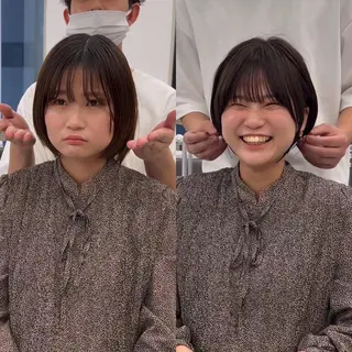 ショート ショートヘア くすみカラー、大場猛のヘアスタイル