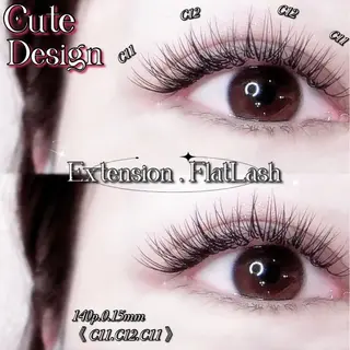 マツエク・マツパ memelu . RIJU 🩶のマツエク・マツパデザイン