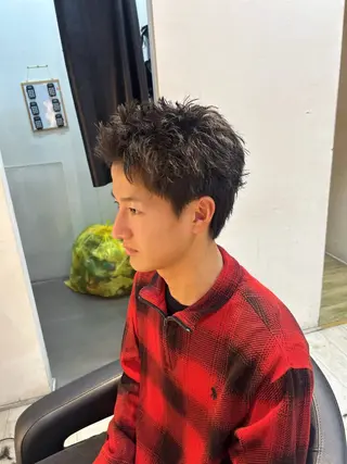 メンズ 有働由良／ハイトーン ／韓国メンズヘアのヘアスタイル