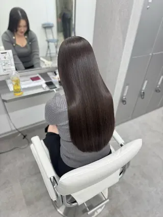 ロング カラー 🕯コバ/レイヤー/ 美髪縮毛🕯のヘアスタイル