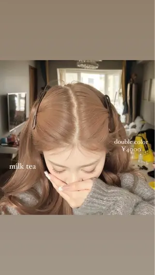 ロング カラー Haruka 🎀暖色カラーのヘアスタイル