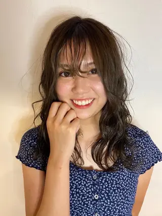 セミロング カラー パーマ m ā l o. マァロのヘアスタイル