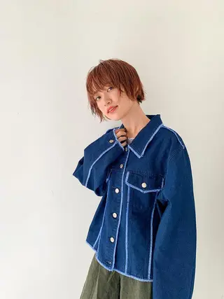 ショート カラー パーマ yiye 青山所属・無料カットモデル募集 🌱ひょうがのヘアスタイル