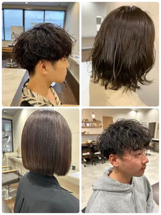 カラー パーマ メンズ 宮之本 峻也のヘアスタイル