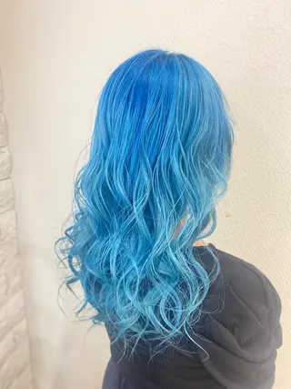 セミロング ゆぴ☾‪/推しカラー /ハイトーンのヘアスタイル