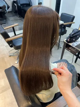 セミロング カラー 🥀韓国ヘア🥀 宮津真菜のヘアスタイル