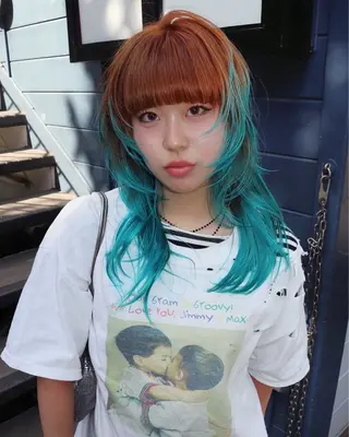 セミロング カラー ヘアアレンジ @kyoniyy KYONIのヘアスタイル