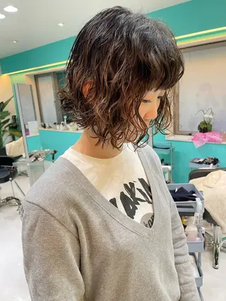 ショート パーマ 🫧ショート/ボブ 池袋西口・泡渕✂️のヘアスタイル