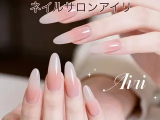 ネイル ネイルサロンAiri 長さ出し·シンプルのネイルデザイン