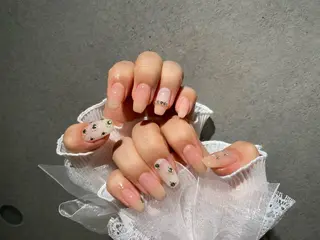 ネイル I-nailロング /ワンホン/キラキラのネイルデザイン