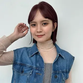 ミディアム カラー このか/似合わせ/ 透明感/ダブルカラーのヘアスタイル