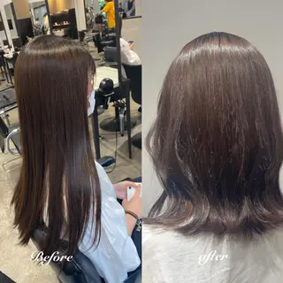 ミディアム youres hair東新宿店所属・新宿⌇韓国風ヘア ⌇透明感カラーのヘアスタイル