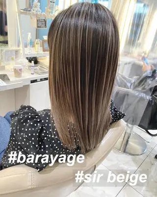 セミロング カラー 山崎俊輔/髪質改善 /バレイヤージュのヘアスタイル