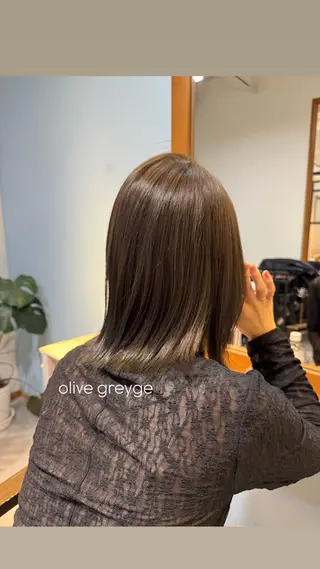 ミディアム カラー Revie  hair所属・Hiyori/透明感 /ボブ/矢場町のヘアスタイル