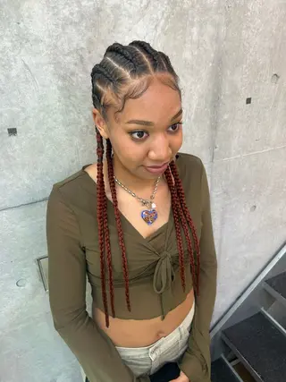 ロング ヘアアレンジ HONEY TRAP!所属・HARURU🪮✨ ブレイズ海外ヘアのヘアスタイル