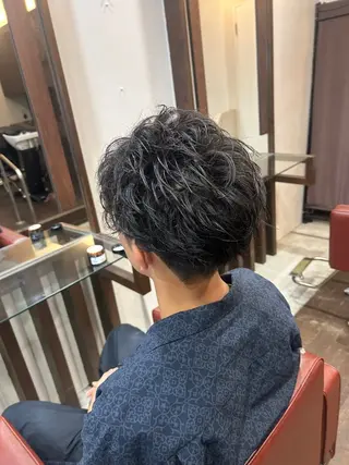 ショート カラー パーマ メンズ キッズ 【メンズ特化】 りょうま🔥のヘアスタイル