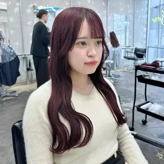 ロング カラー ヘアアレンジ 🥀モテ暖色× エクステ🥀あかりのヘアスタイル